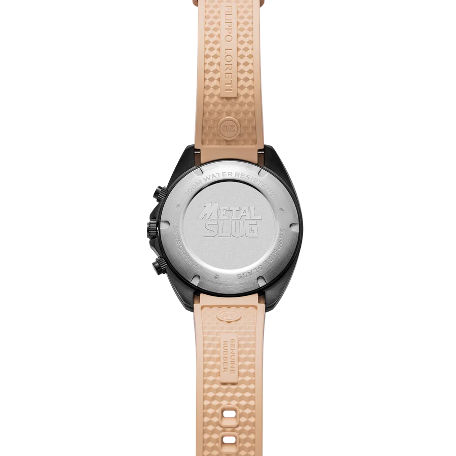 Metal Slug Desert Raid on rubber strap, caseback view