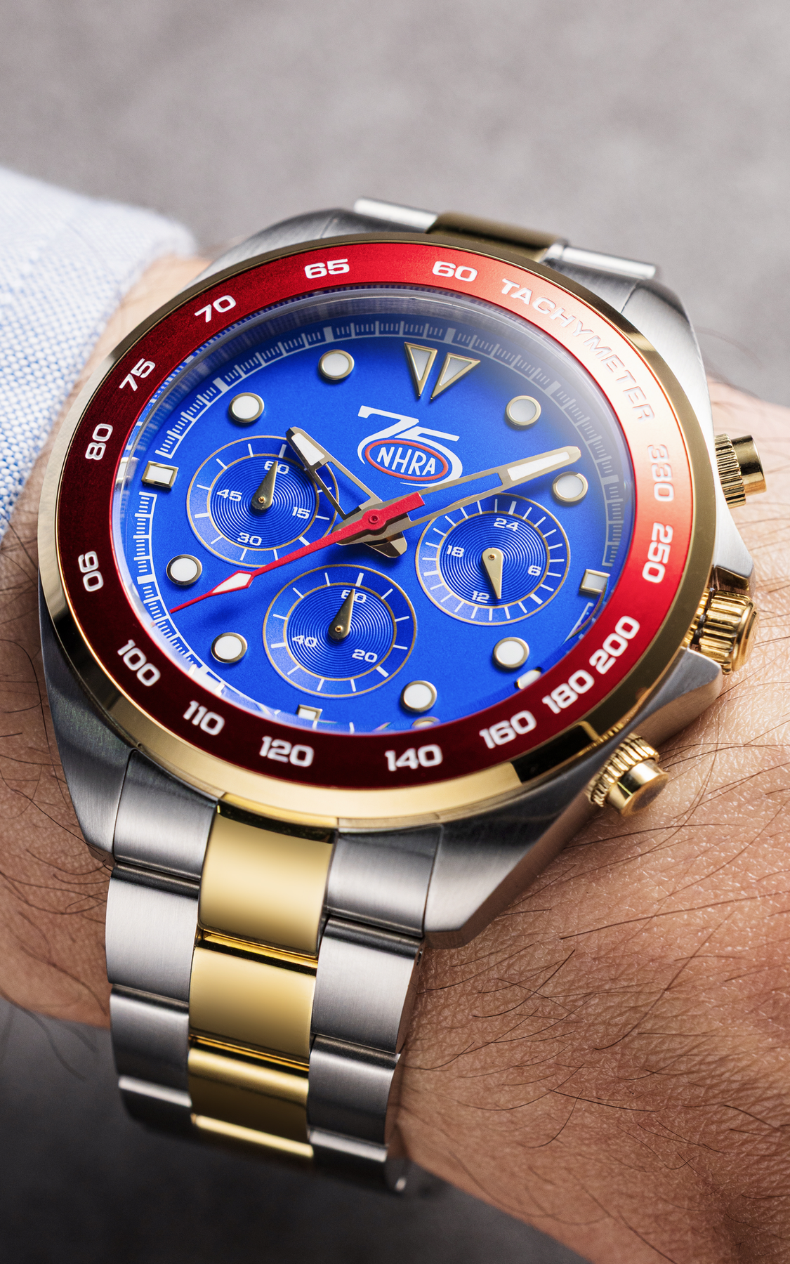 NHRA 75 Red & Blue Chronograph