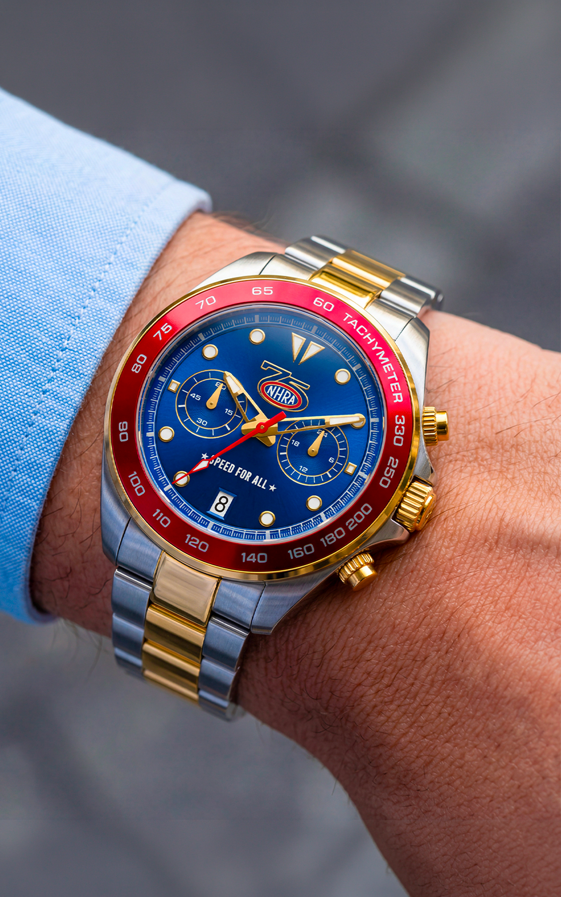 NHRA 75 Red & Blue Chronograph