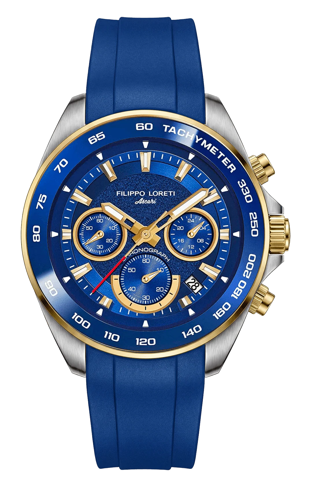 Ascari Monza Two Tone Blue Gold Steel