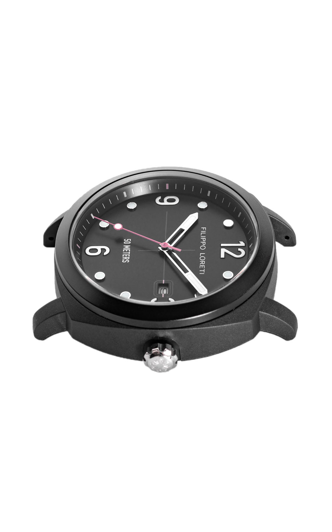 Ocean Timer Black case, top view