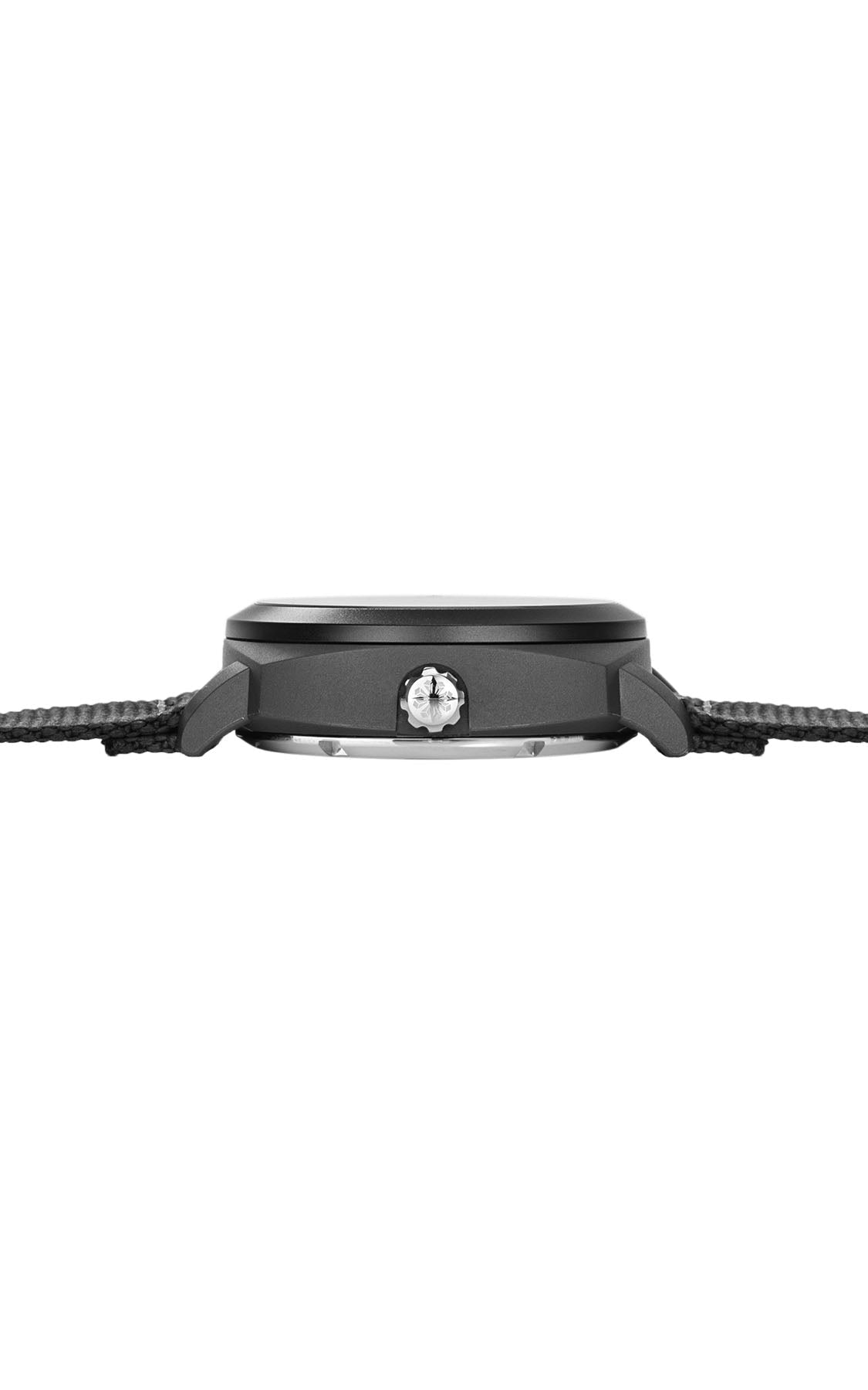Side profile of the Ocean Timer Black