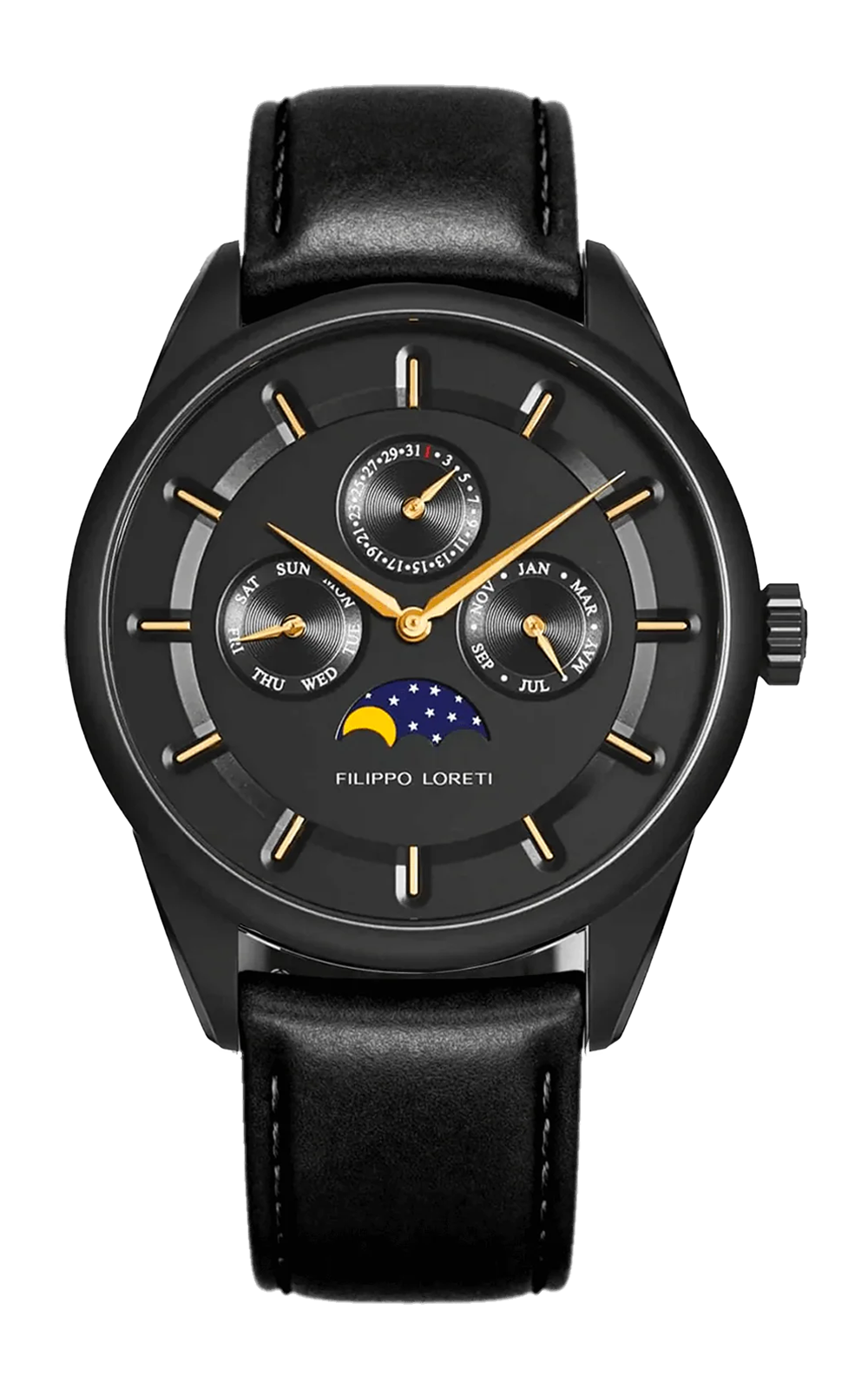 Venice Moonphase Black Gold