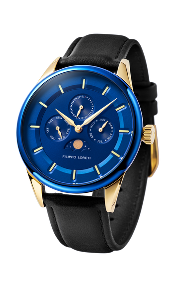 Venice Moonphase Blue Gold Mesh