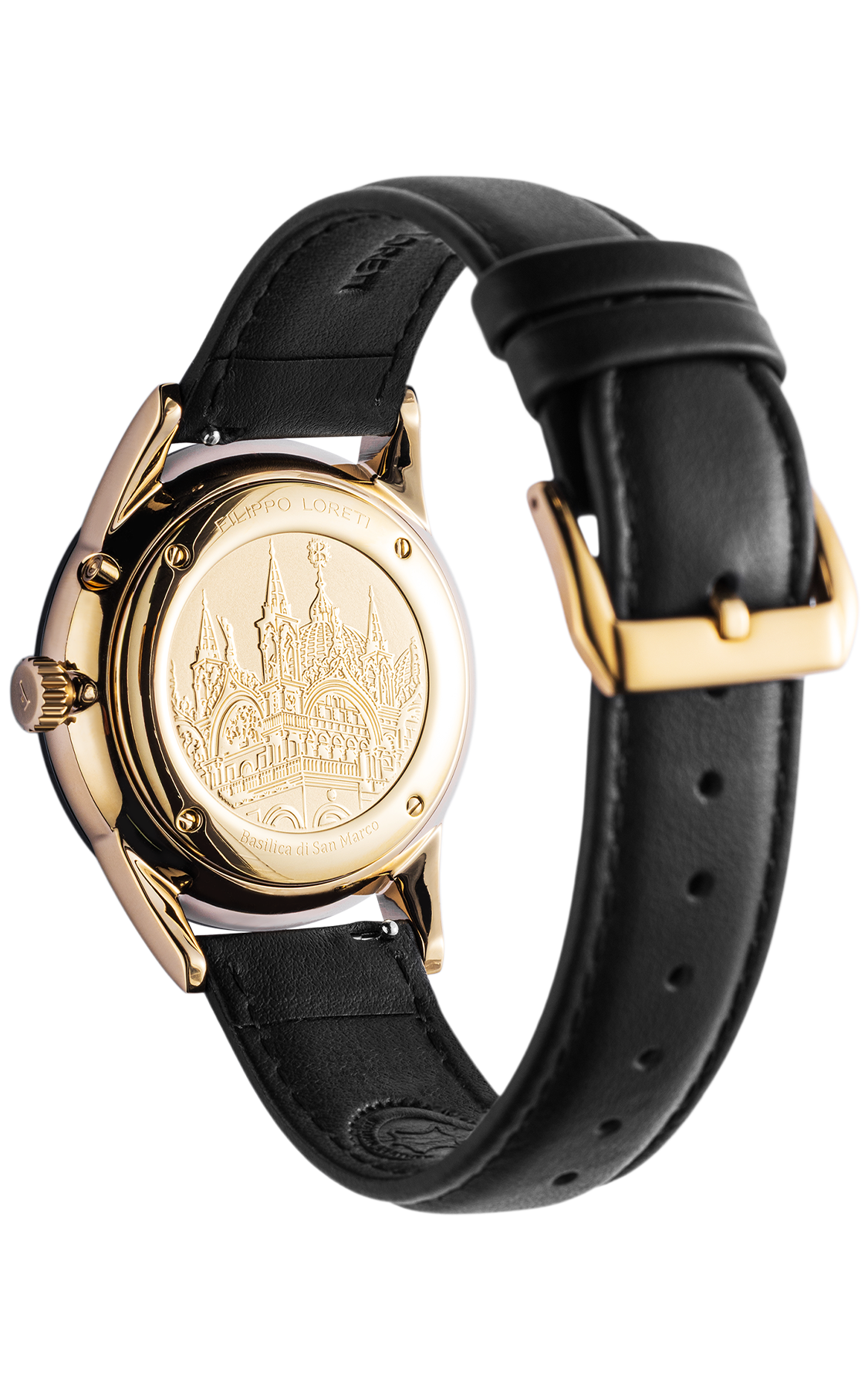Venice Moonphase Blue Gold Mesh Watch For Men Online | Filippo