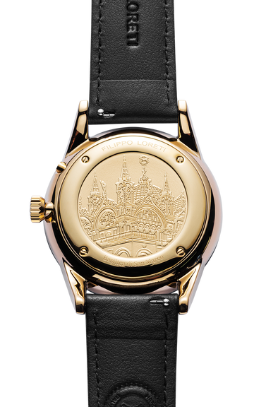Venice Moonphase Blue Gold Mesh