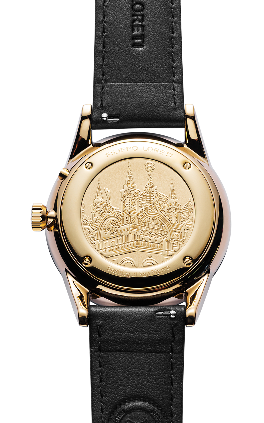 Venice Moonphase Blue Gold Mesh Watch For Men Online | Filippo