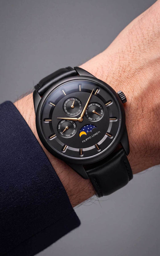 Venice Moonphase Black Gold