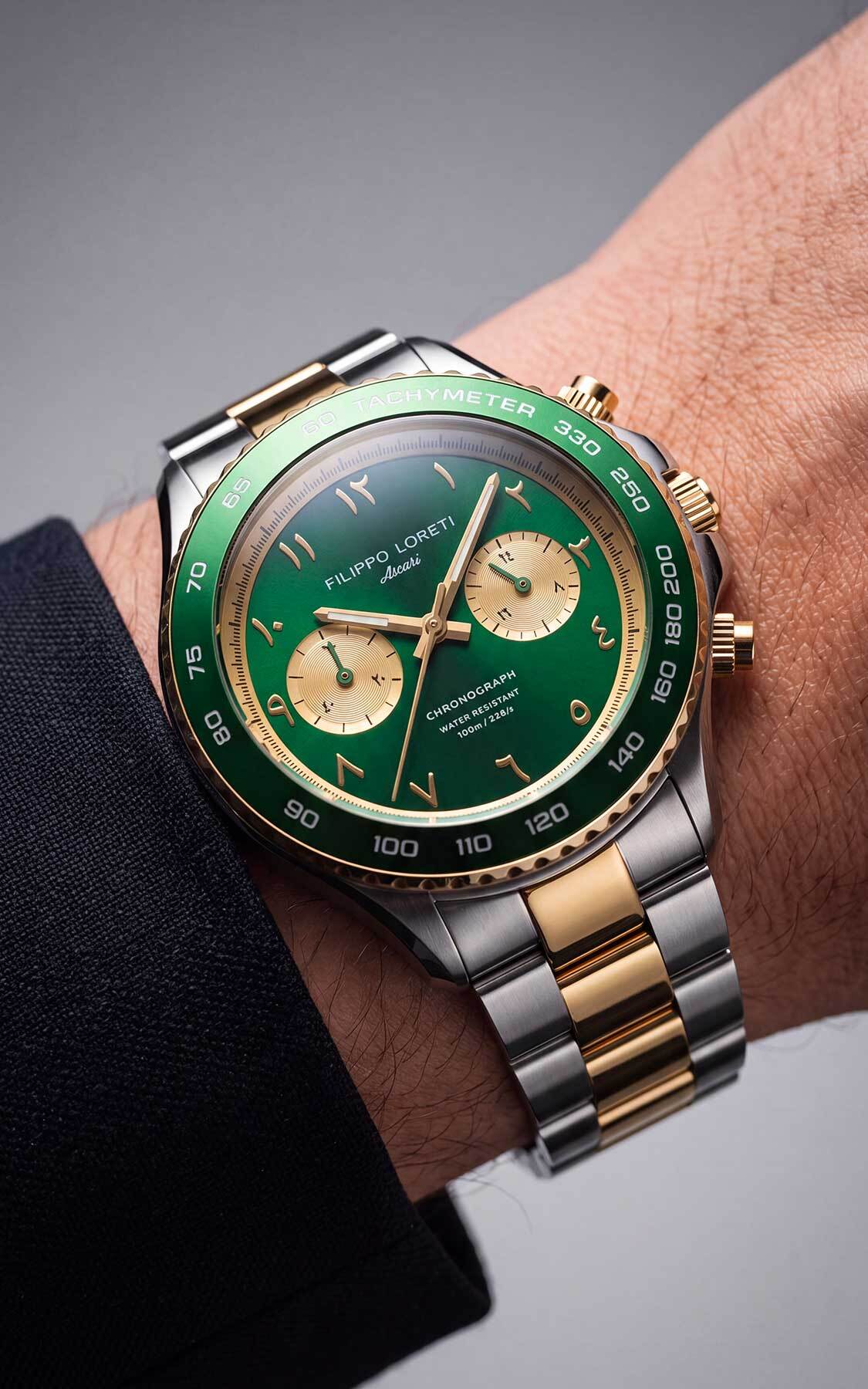 Ascari Arabic Dial Two Tone Gold