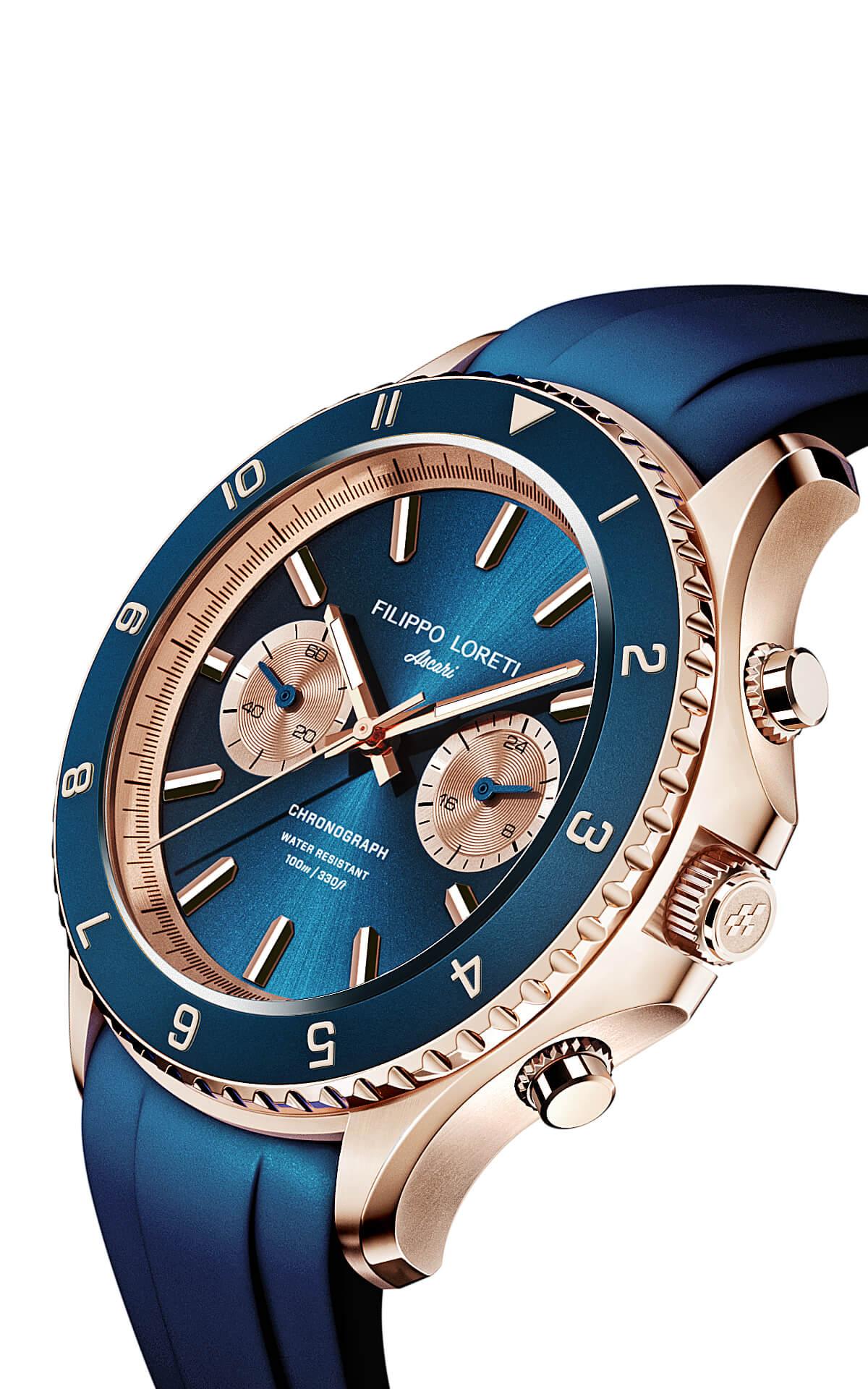 Ascari Indigo Rose Gold Rubber - Filippo Loreti