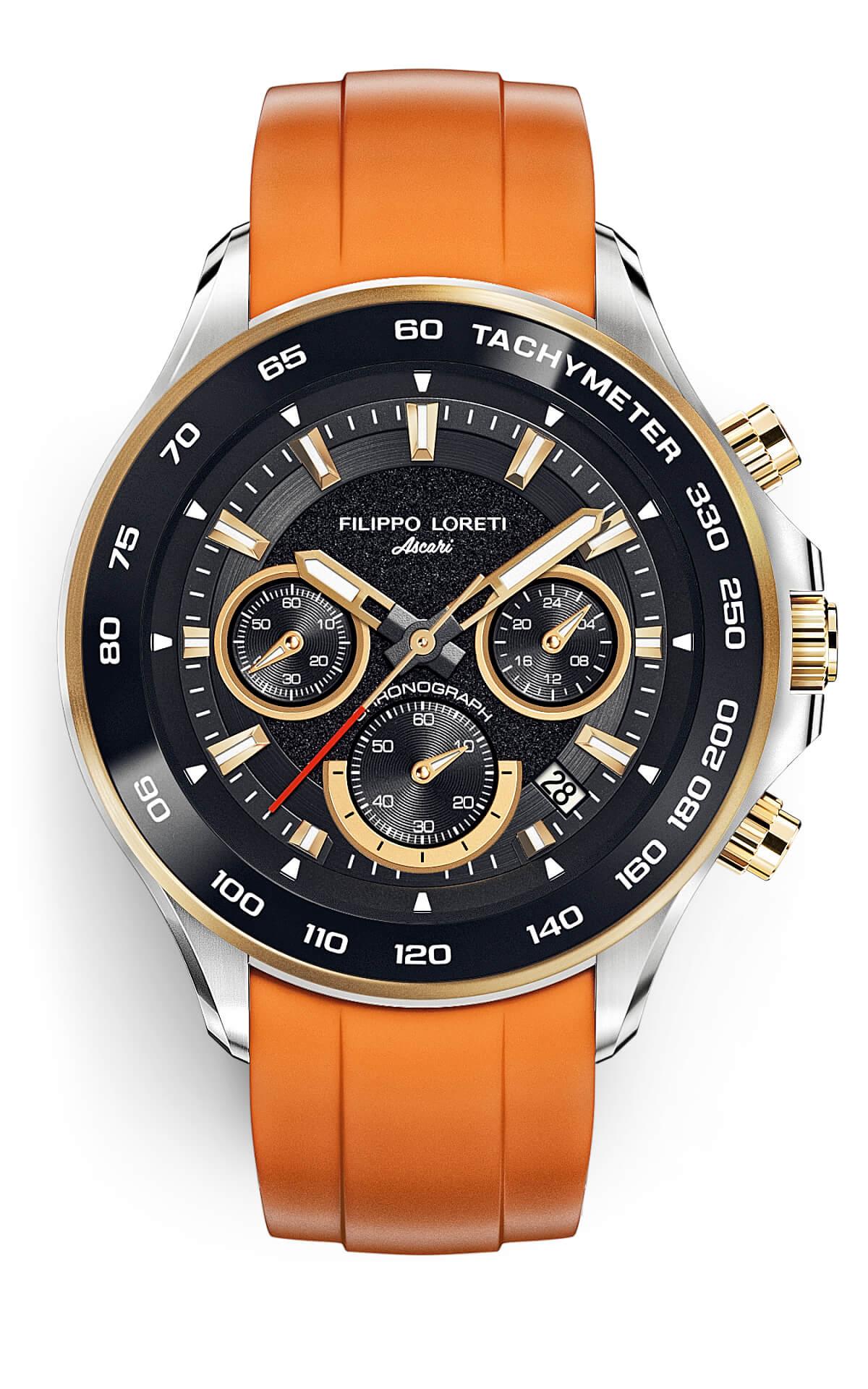 Ascari Monza Two Tone Black Gold Tiger Rubber - Filippo Loreti
