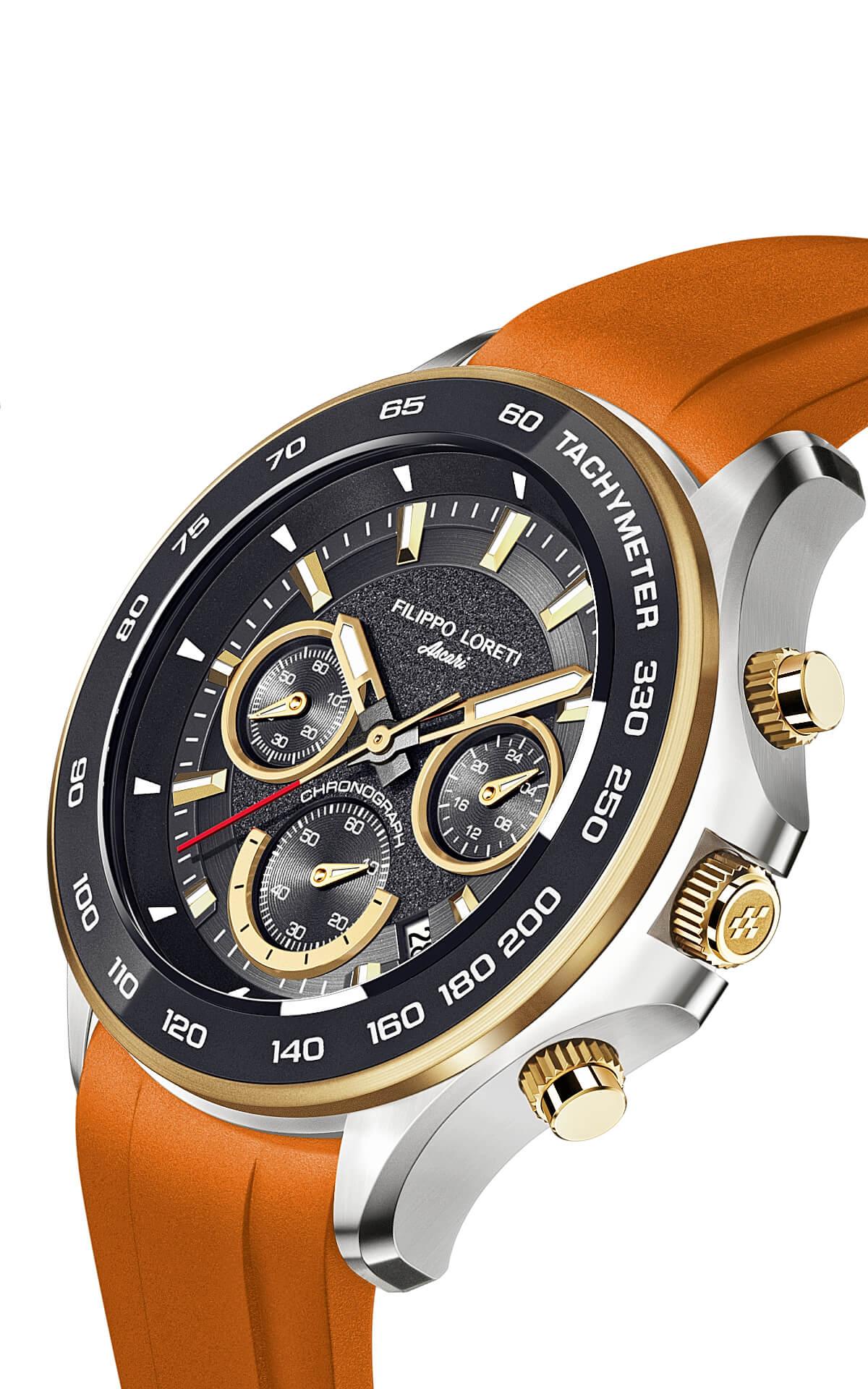 Ascari Monza Two Tone Black Gold Tiger Rubber - Filippo Loreti