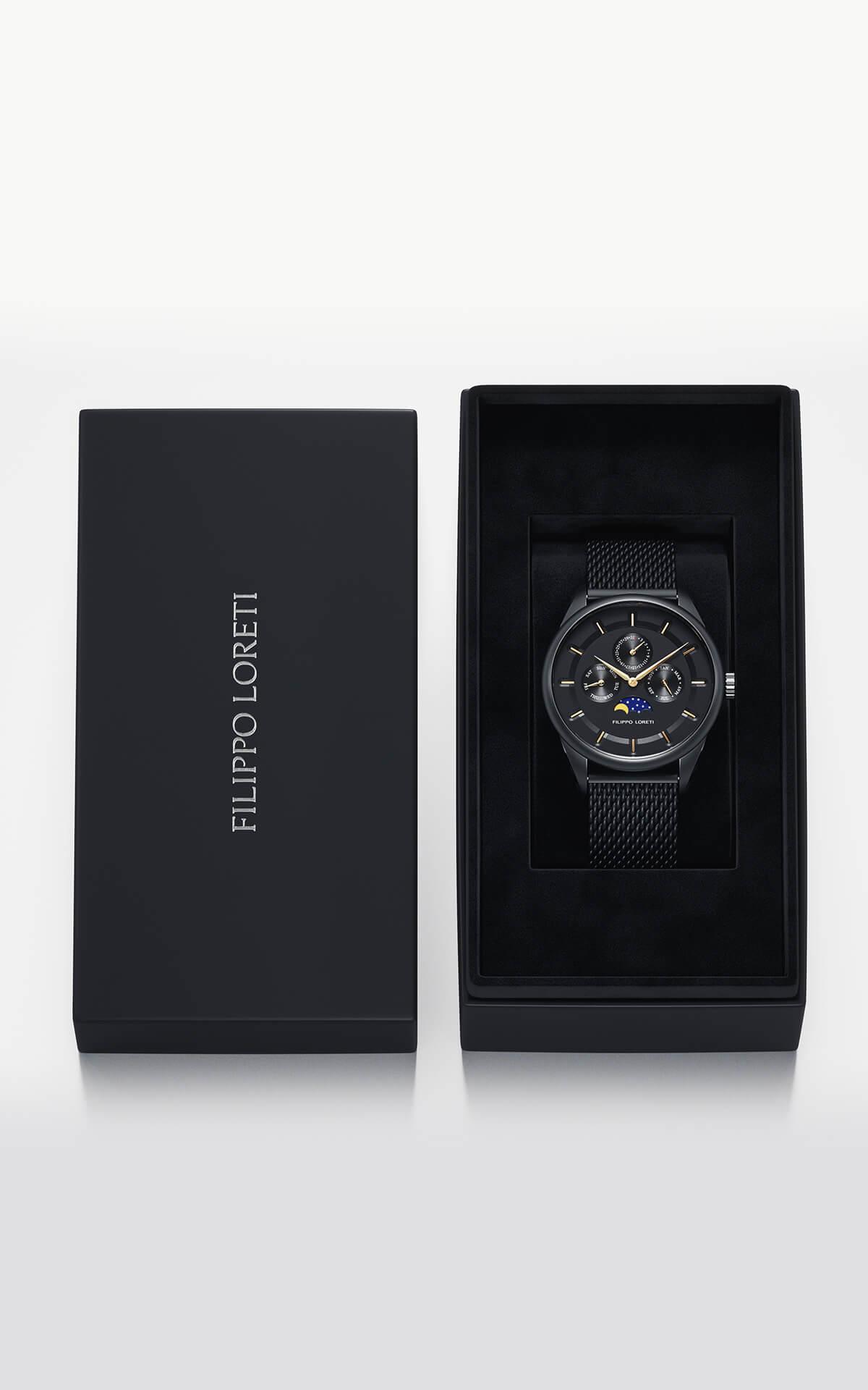 Venice Moonphase Black Gold Mesh - Filippo Loreti