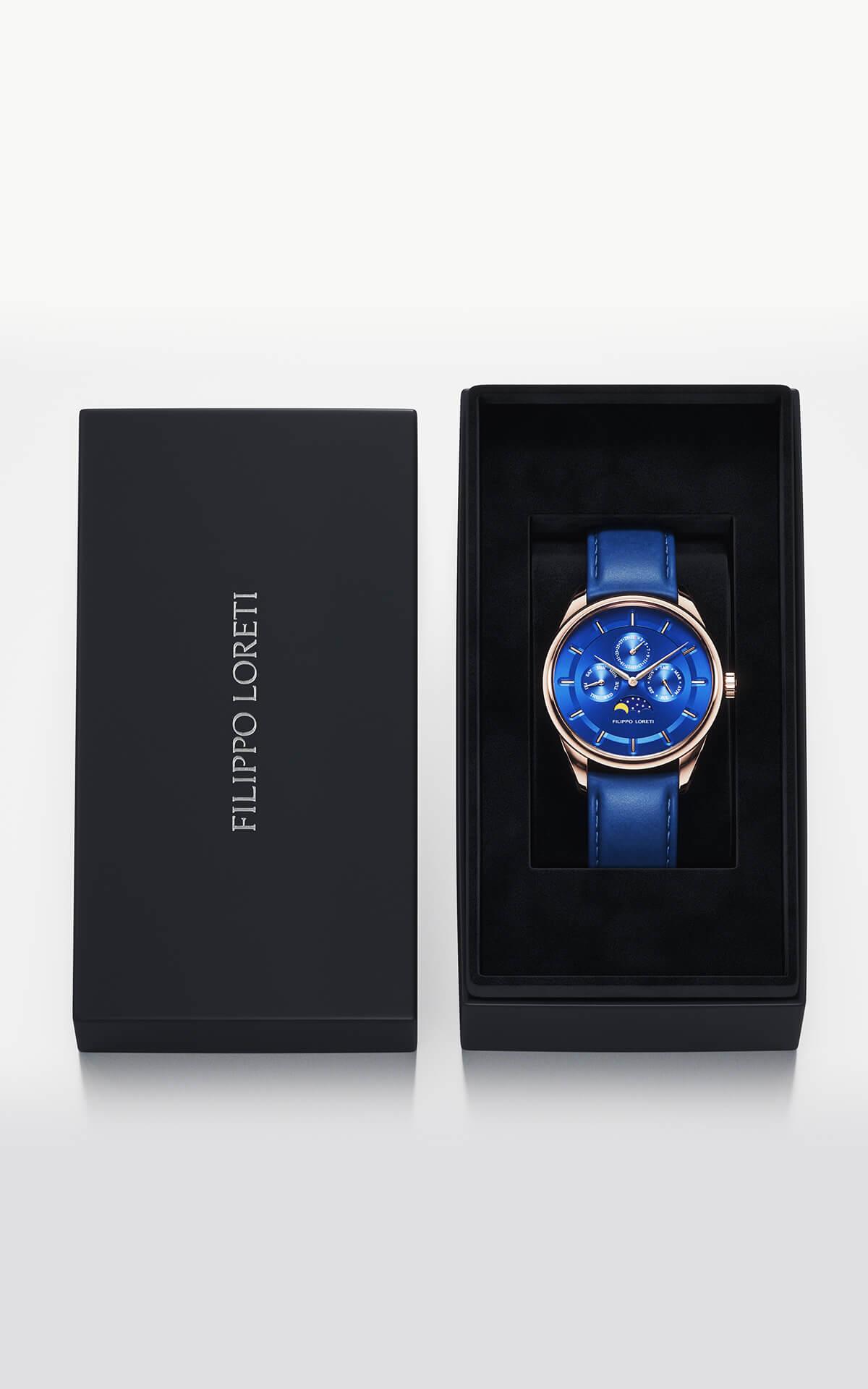 Venice Moonphase Rose Gold Blue - Filippo Loreti